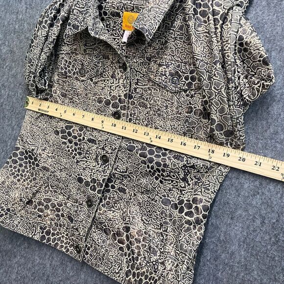 Ruby Rd. Women's 14 Animal‎ Print Button-Up Jacket Blazer Textured Pattern - Picture 3 of 8